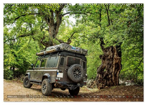 Produktbild: Mit dem 4x4 durch Europa (Wandkalender 2026 DIN A2 quer), CALVENDO Monatskalender
