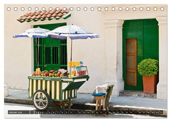 Produktbild: Kolumbien Impressionen (Tischkalender 2026 DIN A5 quer), CALVENDO Monatskalender