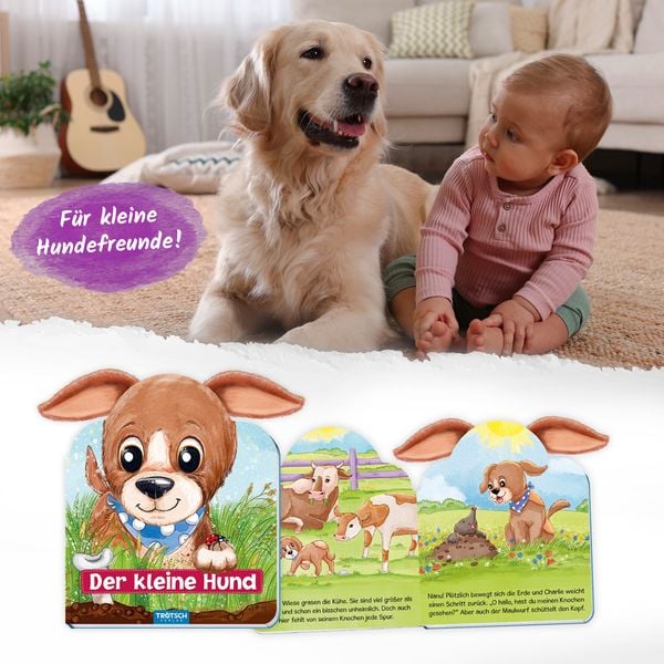 Produktbild: Tr&ouml;tsch Der kleine Hund Pappenbuch mit Pl&uuml;schohren