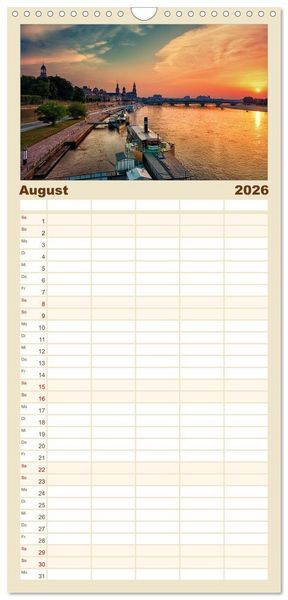 Produktbild: Familienplaner 2026 - Barockstadt Dresden mit 5 Spalten (Wandkalender, 21 x 45 cm) CALVENDO