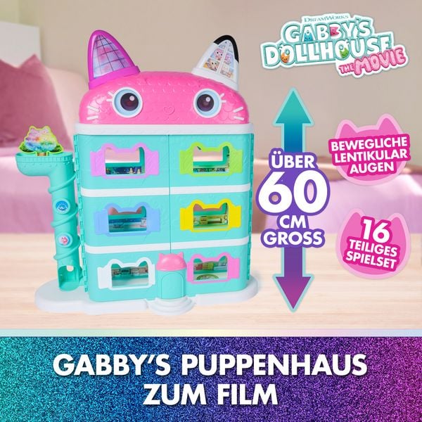 Produktbild: Gabby&rsquo;s Dollhouse: Der Film &ndash; Puppenhaus zum Kinofilm, &uuml;ber 60 cm gro&szlig;, mit Gabby-Figur & Dollhouse Zubeh&ouml;r, f&uuml;r Kinder ab 3 Jahren