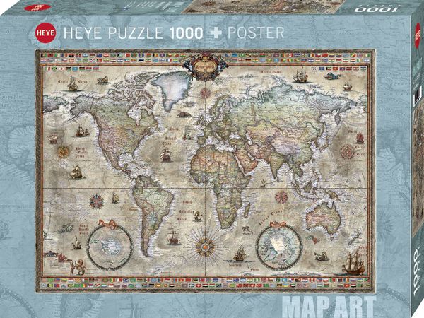 Heye - Standardpuzzle - Retro World 1000 Teile