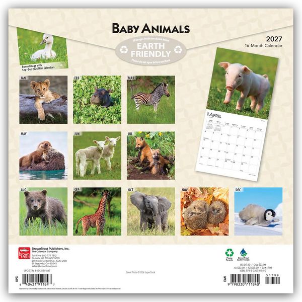 Produktbild: Baby Animals &ndash; Tierbabys &ndash; Tierkinder 2027 &ndash; 16-Monatskalender