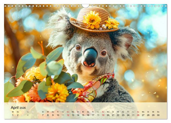 Produktbild: Koalas im Modefieber. Flauschig und Chic beim Fotoshooting (Wandkalender 2026 DIN A3 quer), CALVENDO Monatskalender