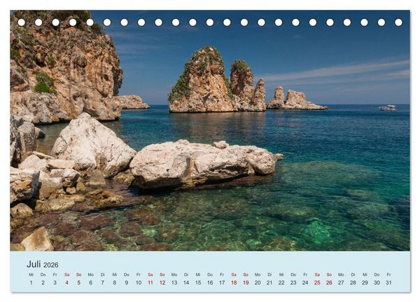 Produktbild: Sizilien &ndash; Die Insel, auf der es keinen Winter gibt (Tischkalender 2026 DIN A5 quer), CALVENDO Monatskalender