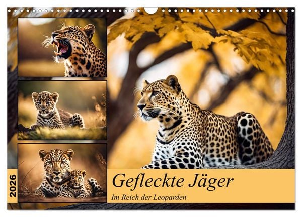 Produktbild: Gefleckte J&auml;ger (Wandkalender 2026 DIN A3 quer), CALVENDO Monatskalender