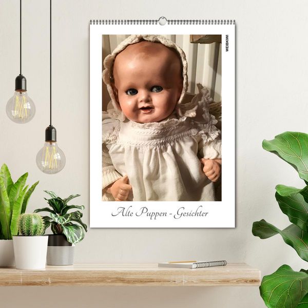 Produktbild: Alte Puppen - Gesichter (Wandkalender 2026 DIN A2 hoch), CALVENDO Monatskalender