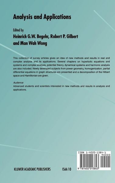 Produktbild: Analysis and Applications - ISAAC 2001