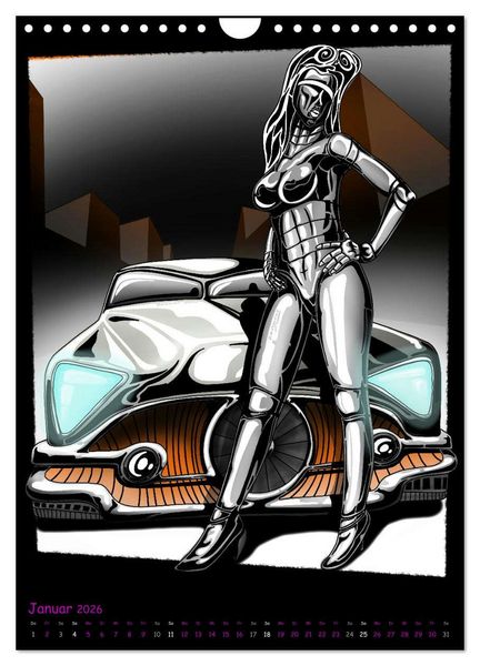 Produktbild: CYBER PINUPS (Wandkalender 2026 DIN A4 hoch), CALVENDO Monatskalender