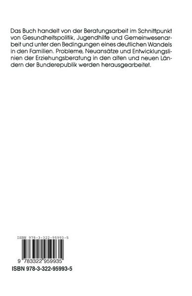 Produktbild: Erziehungsberatung und Wandel der Familie