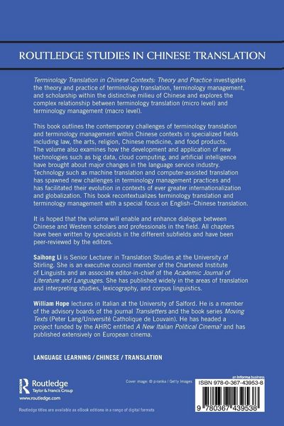 Produktbild: Terminology Translation in Chinese Contexts