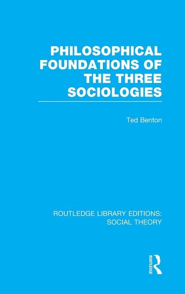 Produktbild: Philosophical Foundations of the Three Sociologies