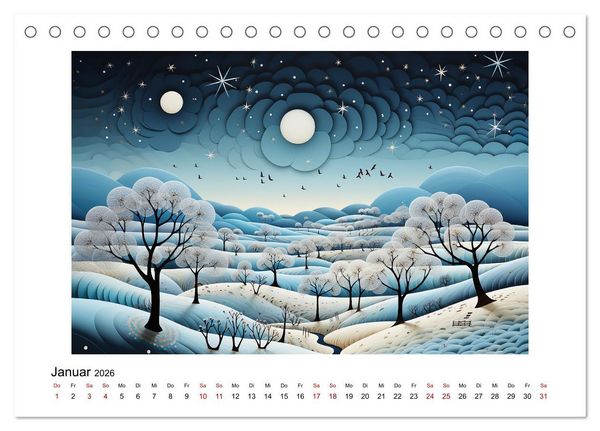 Produktbild: Paper Art (Tischkalender 2026 DIN A5 quer), CALVENDO Monatskalender