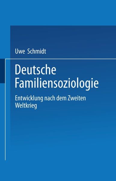 Produktbild: Deutsche Familiensoziologie