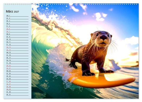 Produktbild: Tierisch kreativ: Hobbies im Tierreich (hochwertiger Premium Wandkalender 2027 DIN A2 quer), Kunstdruck in Hochglanz