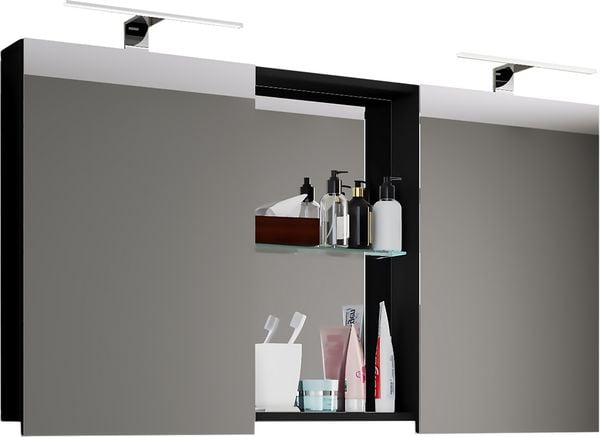 Breiter Spiegelschrank Spiegel Budasi mit Ablage