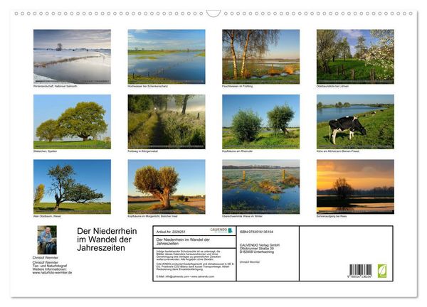 Produktbild: Der Niederrhein im Wandel der Jahreszeiten (Wandkalender 2026 DIN A2 quer), CALVENDO Monatskalender