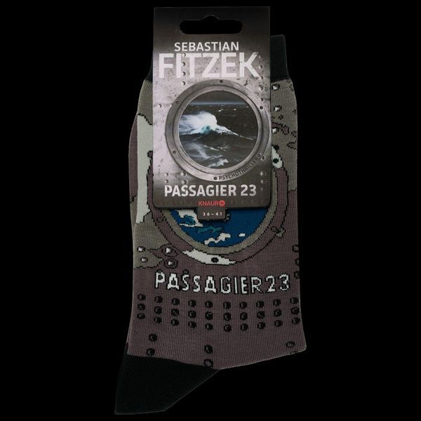 Produktbild: Sebastian Fitzek-Socken "Passagier 23" Gr&ouml;&szlig;e 36 - 41
