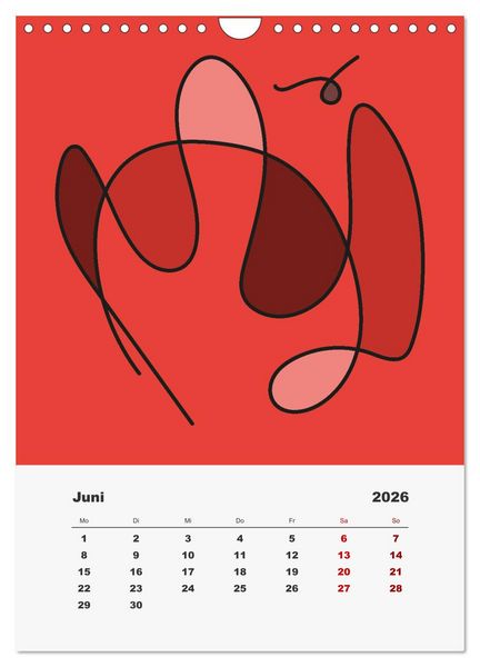 Produktbild: FormArt - Linien und Farben (Wandkalender 2026 DIN A4 hoch), CALVENDO Monatskalender