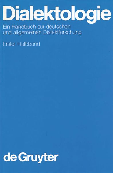 Produktbild: Dialektologie. 1. Halbband