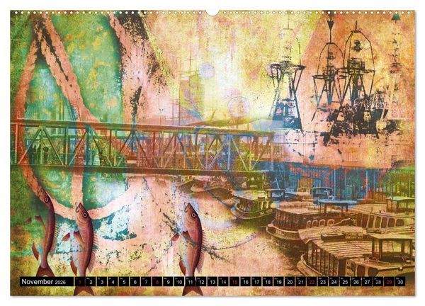 Produktbild: Hamburg Abstrakt (Wandkalender 2026 DIN A2 quer), CALVENDO Monatskalender