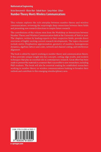 Produktbild: Number Theory Meets Wireless Communications