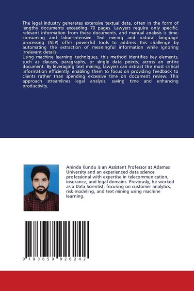 Produktbild: Information extraction and entity recognition from legal data