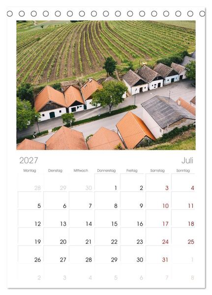 Produktbild: Tischplaner 2027 - Das Weinviertel im wundersch&ouml;nen Nieder&ouml;sterreich. (A5 Tischkalender zum Aufstellen) CALVENDO