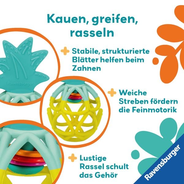 Ravensburger 4869 - play+ Rassel-Greifling: Ananas