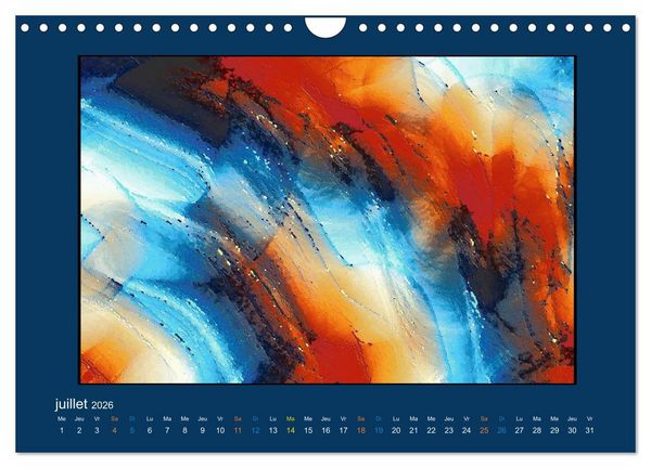 Produktbild: L'&acirc;me sauvage de l'abstrait (Calendrier mural 2026 DIN A4 vertical), CALVENDO calendrier mensuel