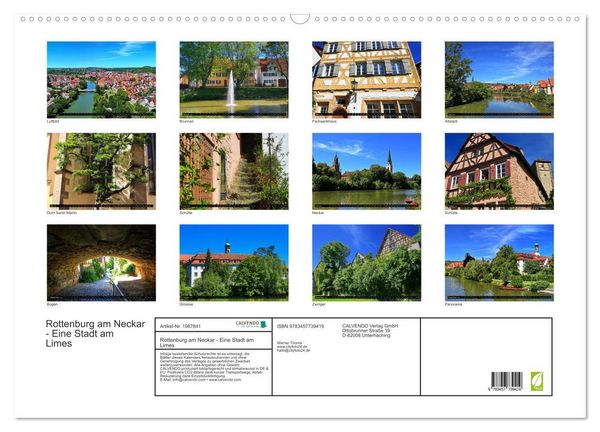 Produktbild: Rottenburg am Neckar - Eine Stadt am Limes (Wandkalender 2026 DIN A2 quer), CALVENDO Monatskalender