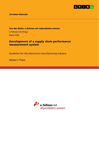 Produktbild: Development of a supply chain performance measurement system
