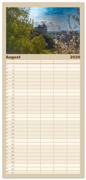Produktbild: Familienplaner 2026 - Bautzen neu erleben - Monat f&uuml;r Monat urban eingefangen mit 5 Spalten (Wandkalender, 21 x 45 cm) CALVENDO