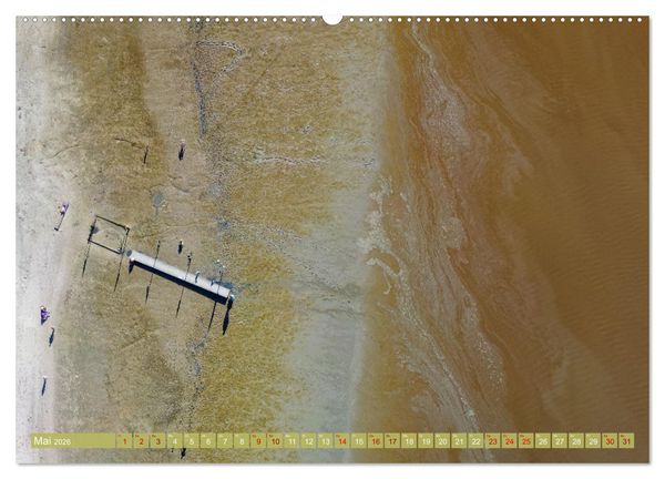 Produktbild: neunziggrad I photoart: das wattenmeer von oben (hochwertiger Premium Wandkalender 2026 DIN A2 quer), Kunstdruck in Hochglanz