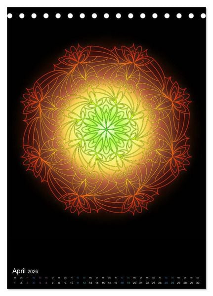 Produktbild: Mandala-Kalender 2026 (Tischkalender 2026 DIN A5 hoch), CALVENDO Monatskalender