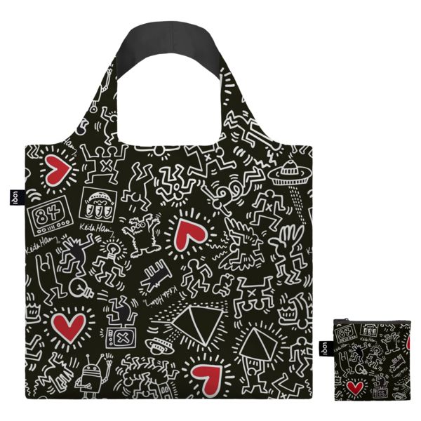 Produktbild: KEITH HARING Black Pattern Recycelte Tasche