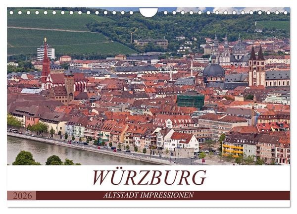 Produktbild: W&Uuml;RZBURG - ALTSTADT IMPRESSIONEN (Wandkalender 2026 DIN A4 quer), CALVENDO Monatskalender