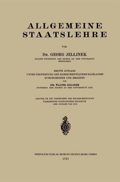 Produktbild: Allgemeine Staatslehre