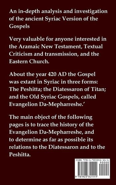 Produktbild: The Old Syriac Gospels - Introduction and Study Notes