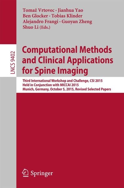 Produktbild: Computational Methods and Clinical Applications for Spine Imaging