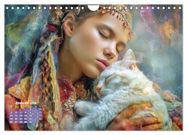 Produktbild: Zeichen der Liebe &ndash; Malerische Fantasiewerke (Wandkalender 2026 DIN A4 quer), CALVENDO Monatskalender