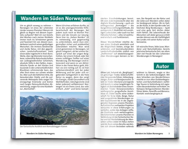 Produktbild: KOMPASS Wanderf&uuml;hrer Norwegen S&uuml;d, von Oslo bis zum Romsdalen, 85 Touren mit Extra-Tourenkarte