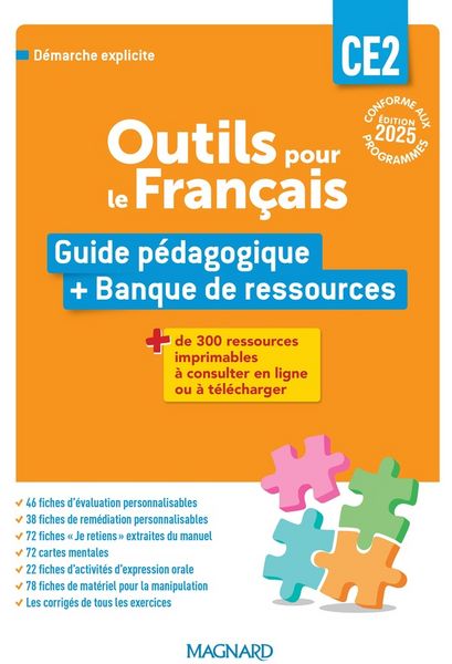 Produktbild: Outils pour le fran&ccedil;ais CE2 : guide p&eacute;dagogique + banque de