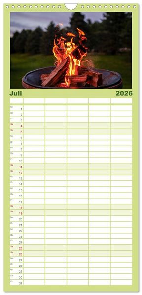 Produktbild: Familienplaner 2026 - Camping - Raus in die Natur. mit 5 Spalten (Wandkalender, 21 x 45 cm) CALVENDO