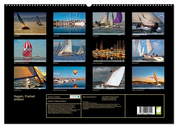 Produktbild: Segeln, Freiheit erleben (hochwertiger Premium Wandkalender 2026 DIN A2 quer), Kunstdruck in Hochglanz