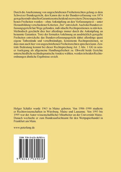Produktbild: Die ungeschriebenen Freiheitsrechte in der schweizerischen Bundesverfassung von 1874 im Vergleich mit dem Grundgesetz