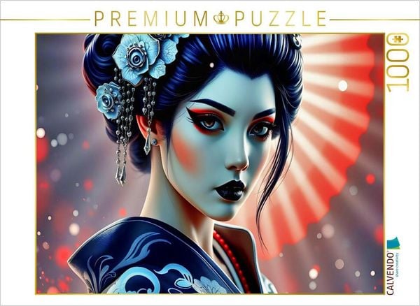CALVENDO Puzzle Ein Motiv aus dem Kalender Dunkle Eleganz der Geishas | 1000 Teile Lege-Größe 64x48cm Foto-Puzzle für glückliche Stunden