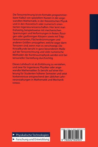 Produktbild: Angewandte Tensorrechnung