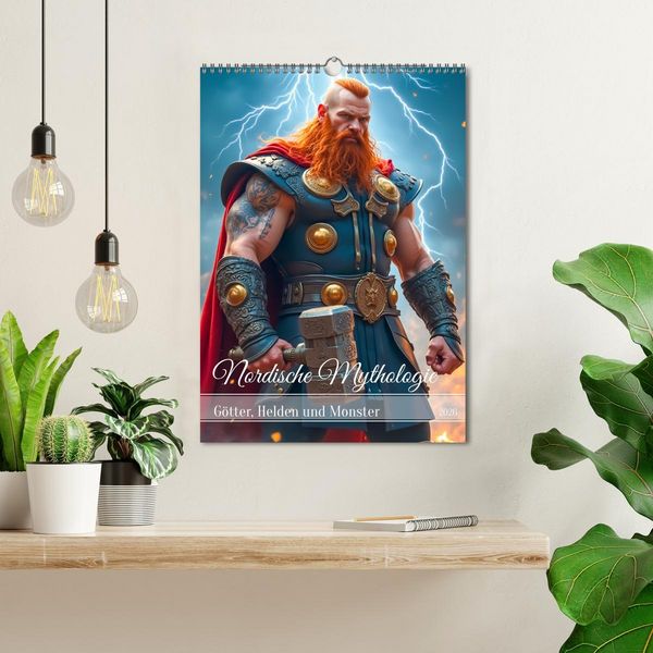 Produktbild: Nordische Mythologie - G&ouml;tter, Helden und Monster (Wandkalender 2026 DIN A3 hoch), CALVENDO Monatskalender