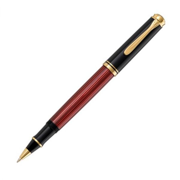 Produktbild: Pelikan Tintenroller Souver&auml;n&reg; R400, 24-Karat vergoldete Zierelemente, Schwarz-Rot